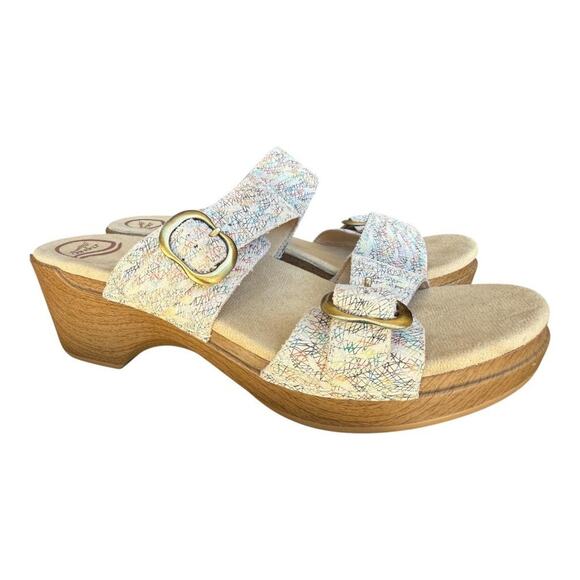 Dansko Sophie Slide Sandal Mutli Squiggles Women 42 US size 11.5-12 - Picture 1 of 6